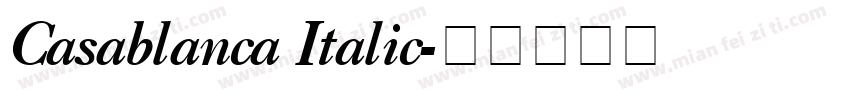 Casablanca Italic字体转换